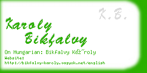 karoly bikfalvy business card